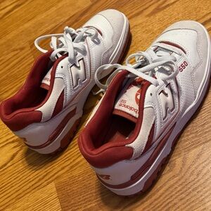 New Balance 550 Red and White Sneakers